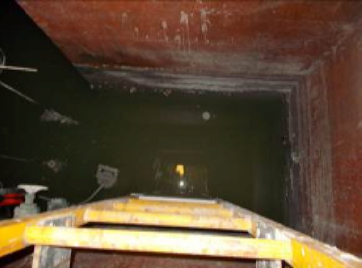 sewage tank after cleaning